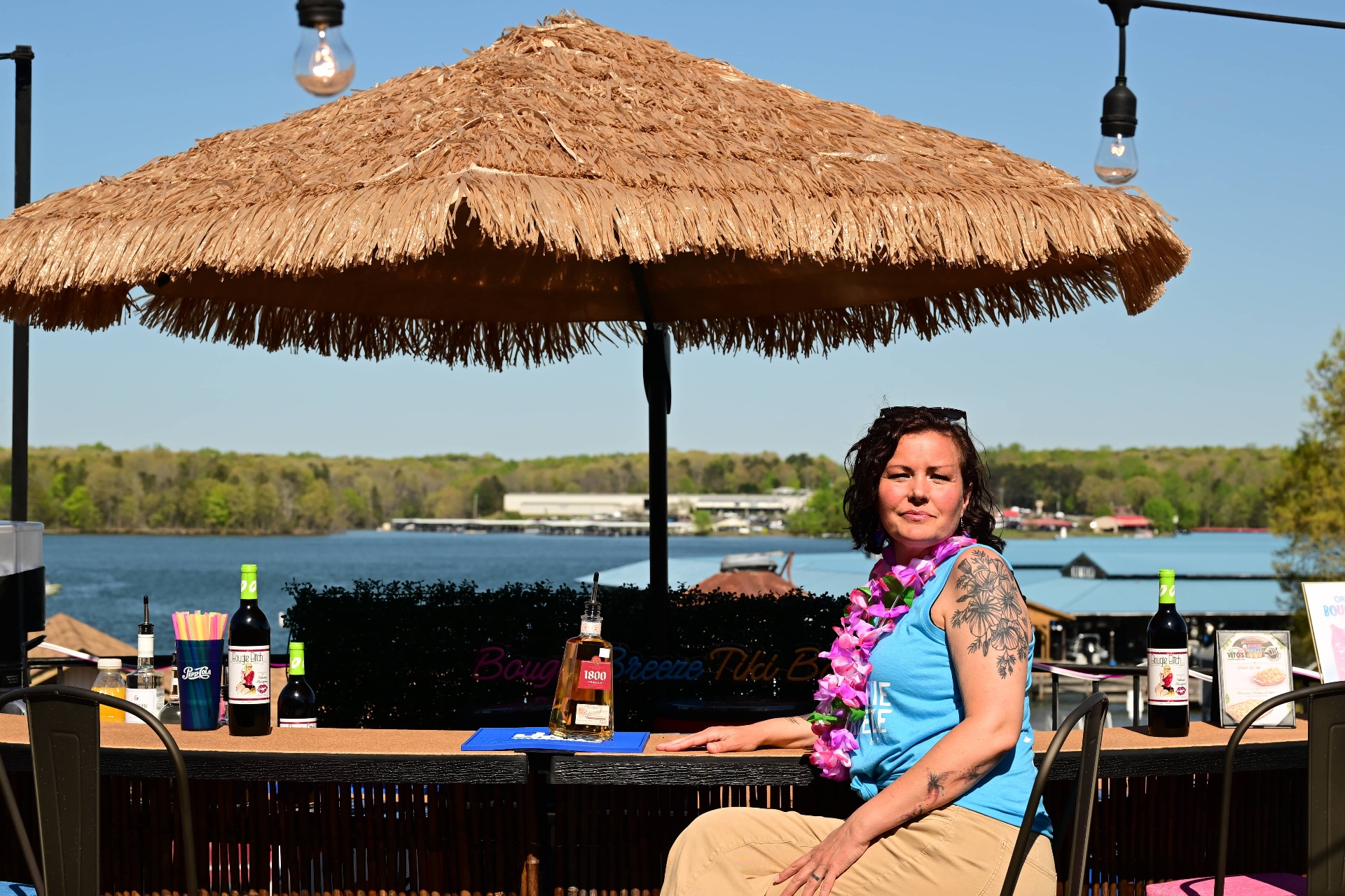 Guest enjoying drinks at the bar