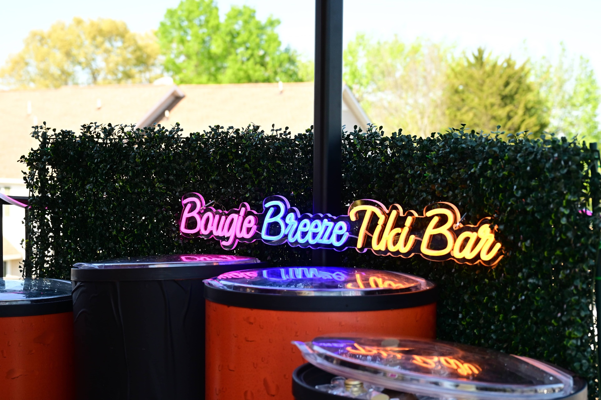 Bougie Breeze Tiki Bar neon sign